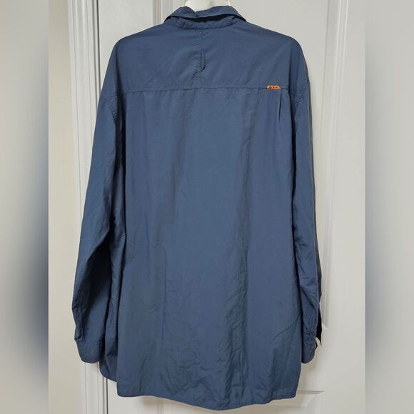 OOBE Shirt Men's XLarge Blue Long Sleeve Button-Up Partial Mesh Lining Quick Dry - Picture 9 of 11